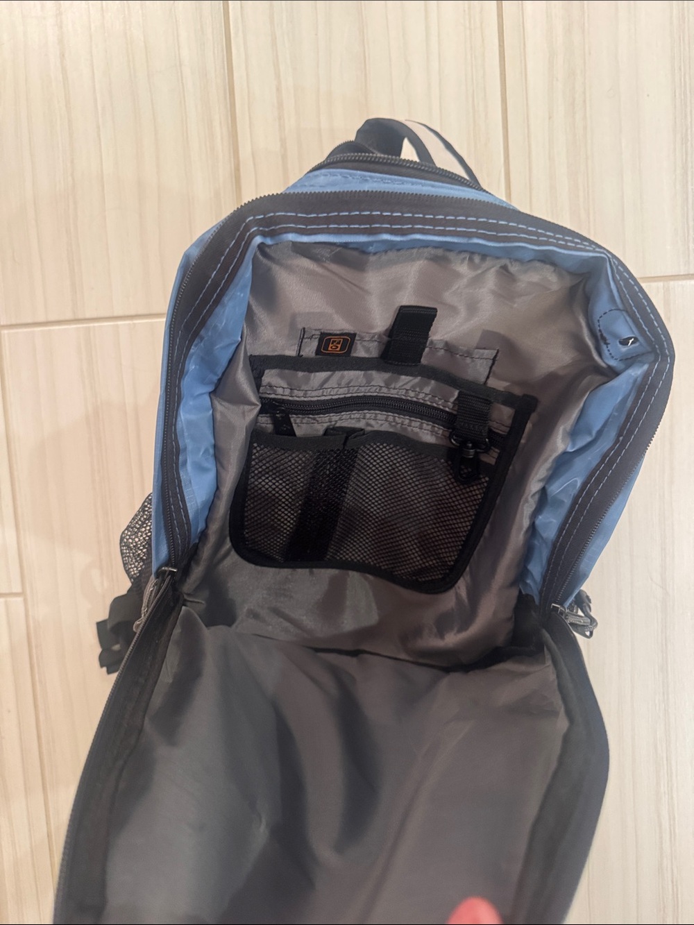 Blue and Cream Backpack - Picture 3 of 8